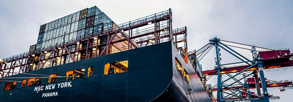 MSC New York Panama containers en hijskranen
